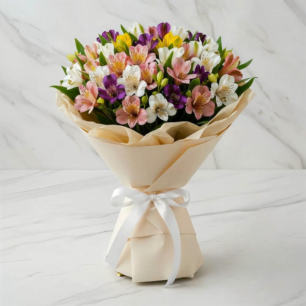 Букет цветов из: Альстромерии в Шербакуле