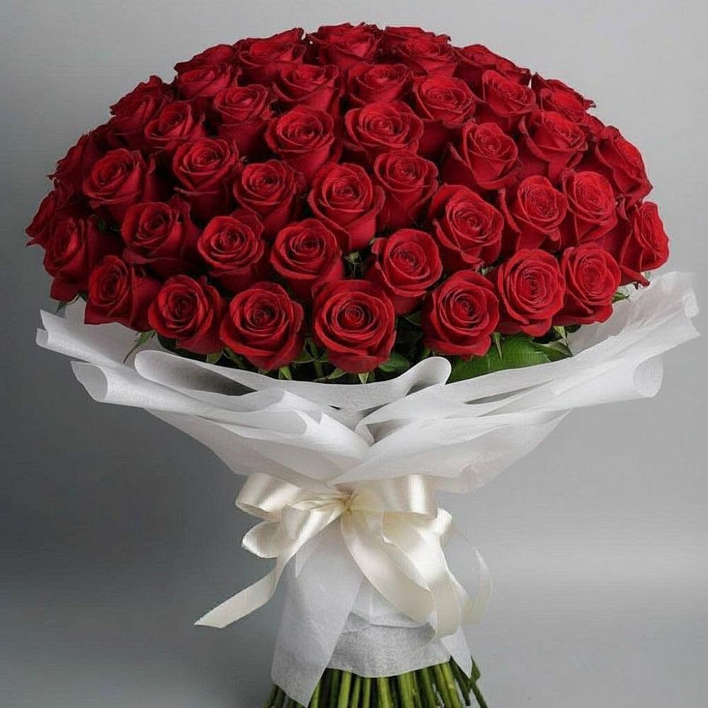 Букет 101 Красная роза Блэк Мэджик в Шербакуле