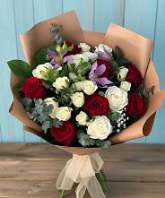 Букет цветов из:  Розы и Альстромерии в Шербакуле