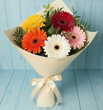 Букет цветов из:  Герберы #REPLACE_PRED# Шербакуле