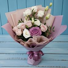 Букет цветов из:  Розы и Лизиантусы #REPLACE_PRED# Шербакуле