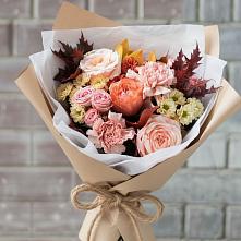 Букет цветов из:  Гвоздики, Хризантемы и Розы в Шербакуле