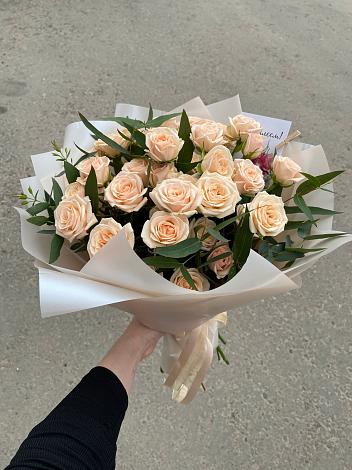 Букет Кремовые розы Латте в Шербакуле