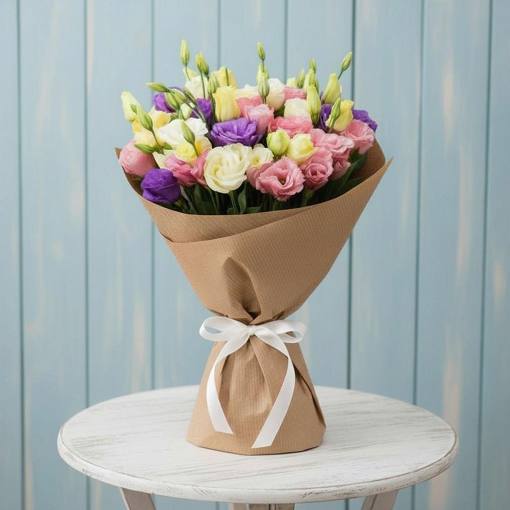 Букет цветов из: Лизиантусы в Шербакуле