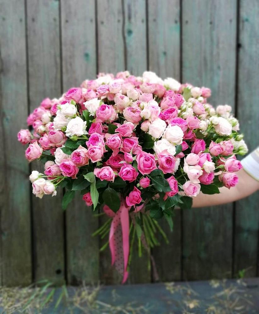 Букет Розовые кустовые розы Натали и Лав Лидия в Шербакуле