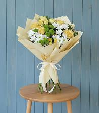 Букет цветов из:  Хризантемы и Розы в Шербакуле