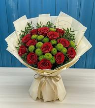 Букет цветов из:  Розы и Хризантемы в Шербакуле