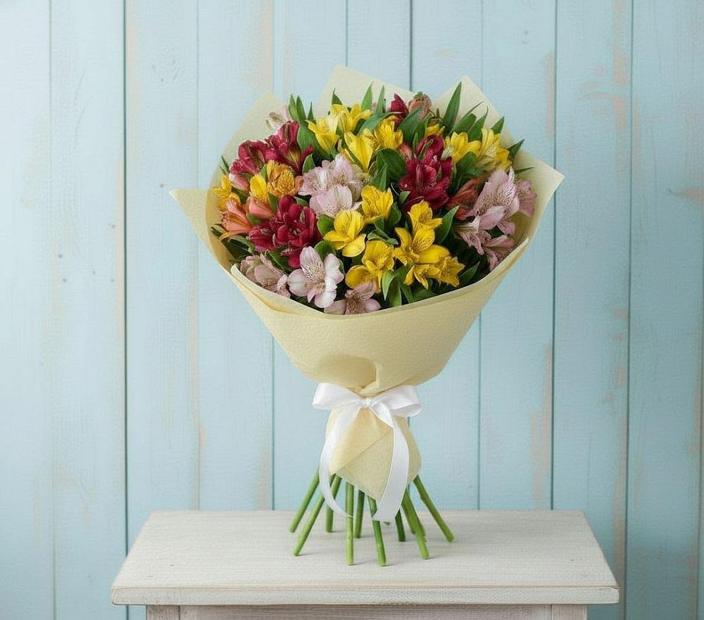 Букет цветов из: Альстромерии в Шербакуле