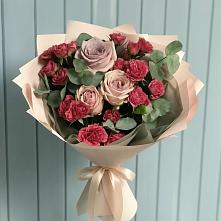 Букет цветов из:  Гвоздики и Розы в Шербакуле