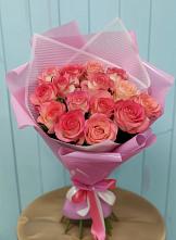 Букет 15 Розовых роз Равель в Шербакуле