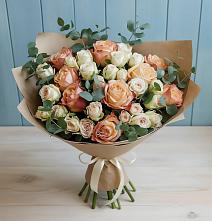 Букет цветов из:  Альстромерии и Розы в Шербакуле