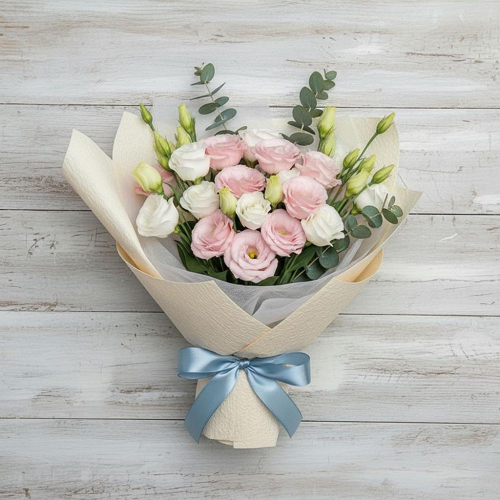 Букет цветов из: Лизиантусы в Шербакуле